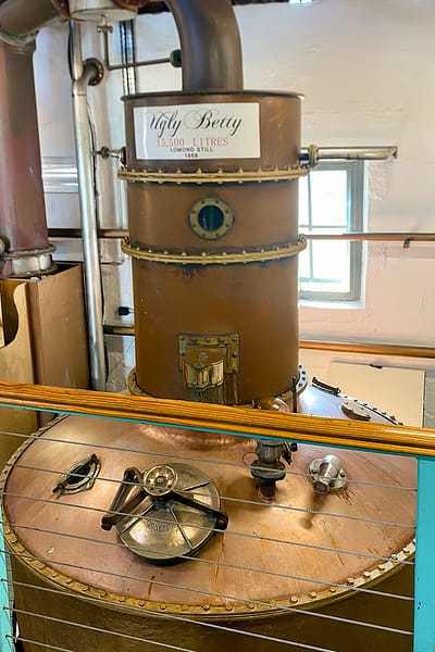 Bruichladdich's Lomond still, aka Ugly Betty, used to produce the Botanist Gin
