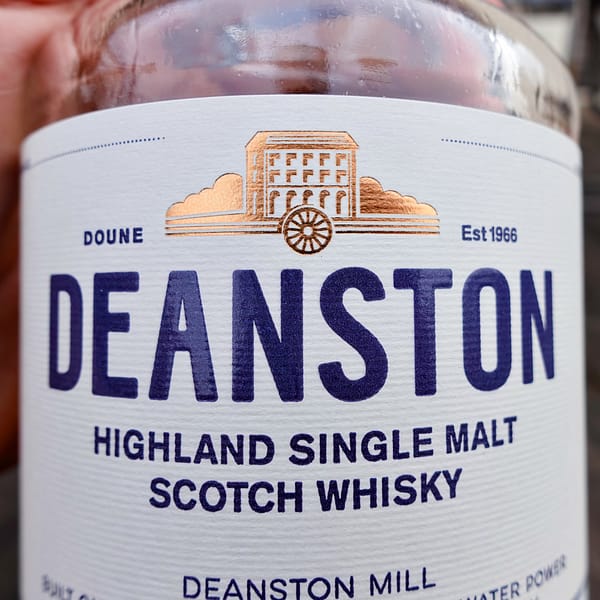 Label detail from the Deanston 12 year old
