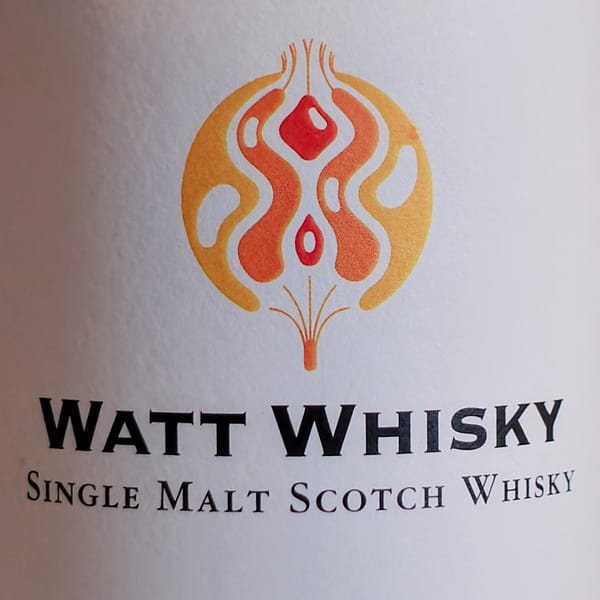 Watt Whisky Dailuaine 11 year old label detail showing the coloured taste bud graphic used on all the bottler's labels