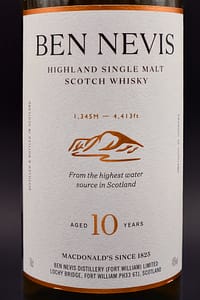 Ben Nevis 10 year old label