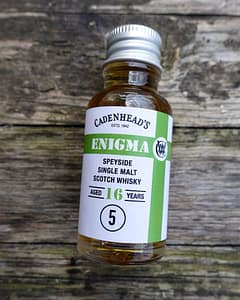 Cadenhead’s Enigma Speyside Single Malt 16 years old Sample Bottle