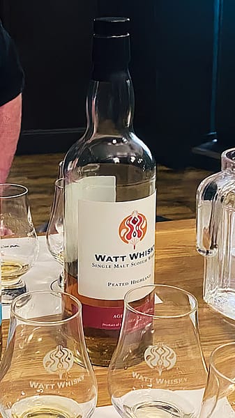 Bottle of Watt Whisky Peated Highland, aged 22 years