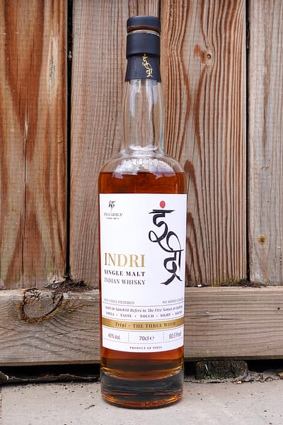 Indri Trini Single Malt Indian Whisky bottle