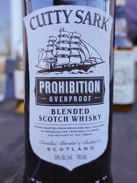 Image of the Cutty Sark Prohibition blended scotch label