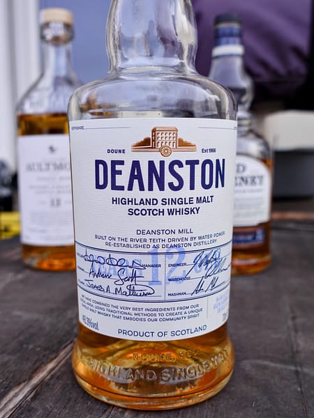 Image of the full front label of the Deanston 12 year old