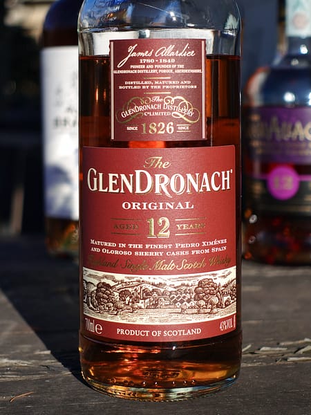 Image of the label of the GlenDronach 12 year old Original