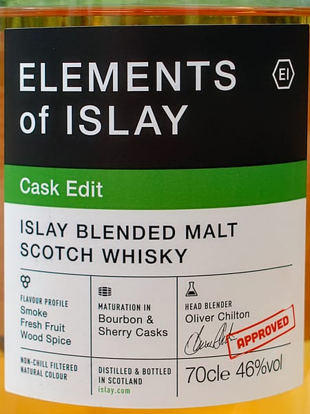 Elements of Islay Cask Edit label
