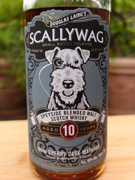 Douglas Laing's Scallywag 10 year old label
