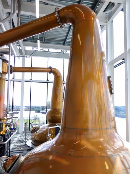 Clydeside distillery stills, side by side