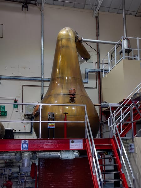 Bunnahabhain's pear-shaped spirit still