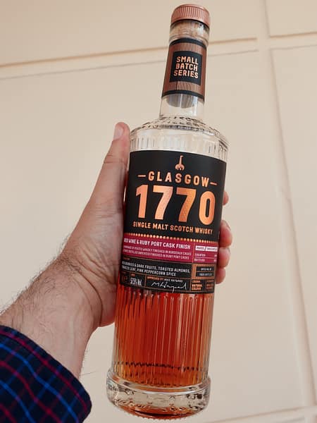 Glasgow 1770 Small Batch Series Red Wine and Ruby Port cask finish Batch 1 bottle