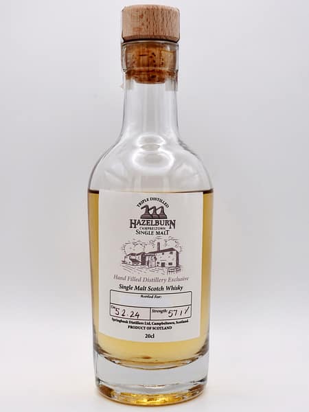Springbank Distillery hand-filled exclusive 0.2 L Hazelburn bottle