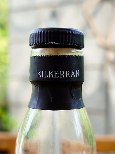 Kilkerran 16 year old bottle cap seal detail showing the Kilkerran name