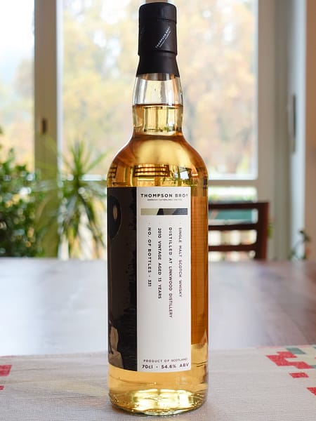Thompson Bros. 2010 Linkwood 13-year-old single malt whisky bottle