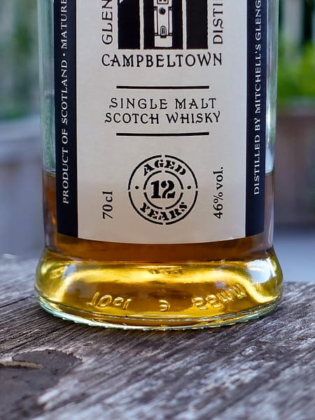 Kilkerran 12 year old label detail showing the age statement
