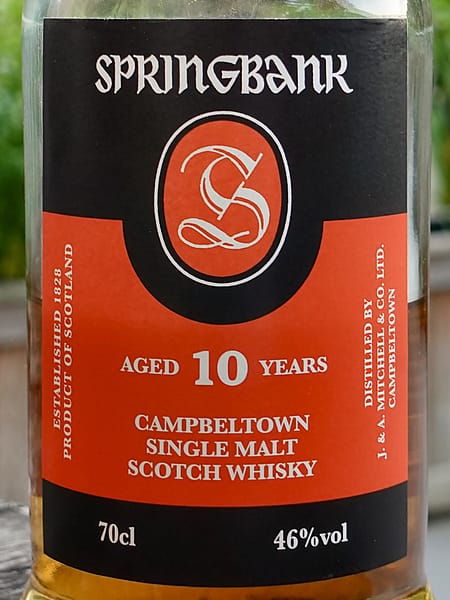 Springbank 10 label