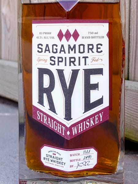 Sagamore Spirit Straight Rye Whiskey Bottle Label