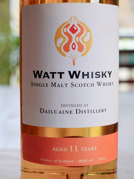 Watt Whisky Dailuaine 11 year old label