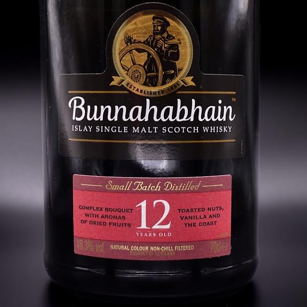 Bunnahabhain 12 year old label detail