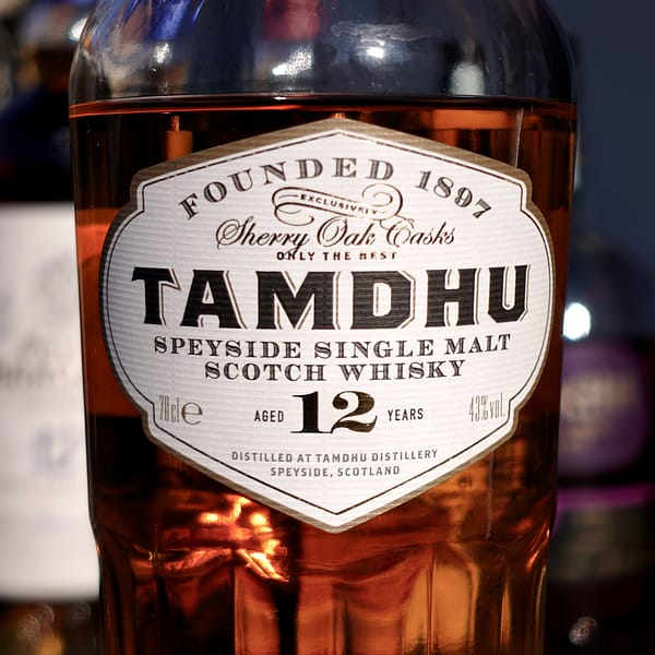 Tamdhu 12 year old label detail