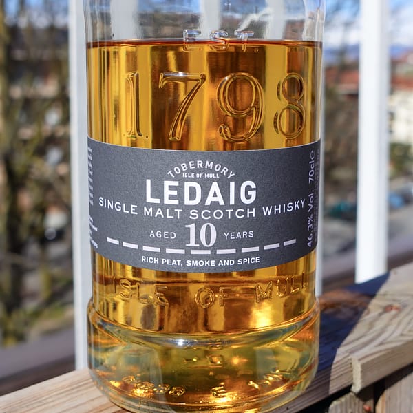 Ledaig 10 Bottle, label detail