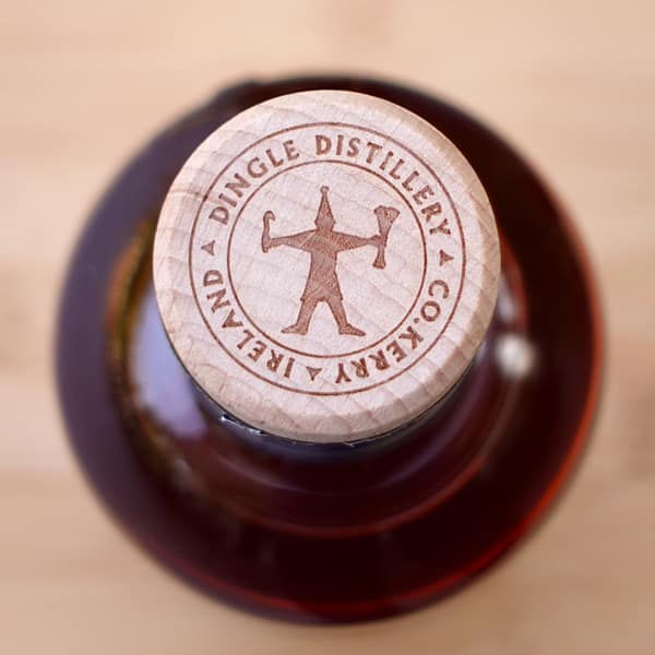 DIngle Single Malt Stopper detail showing the wrenboy logo