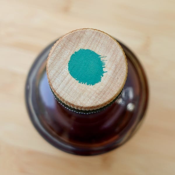 Green Spot Chateau Leoville Barton wooden cap, with the characteristic green paint spot