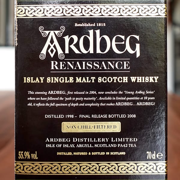 Ardbeg Renaissance box label