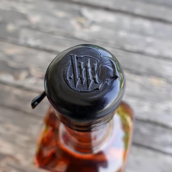 Wax seal on a Cadenhead's Blending Lab bottle