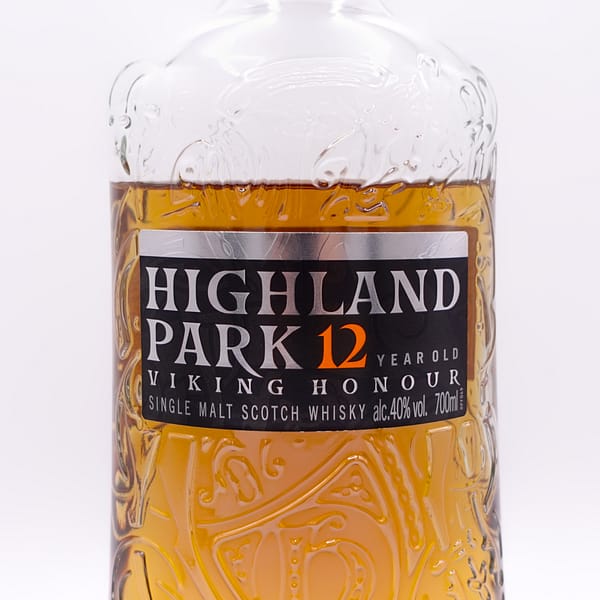 Picture of the front label of the Highland Park 12 Viking Honour