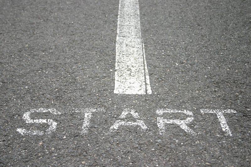 The start line