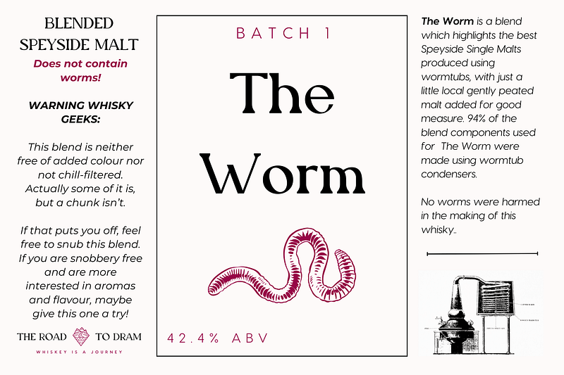 The Worm Blended Malt Batch 1 label