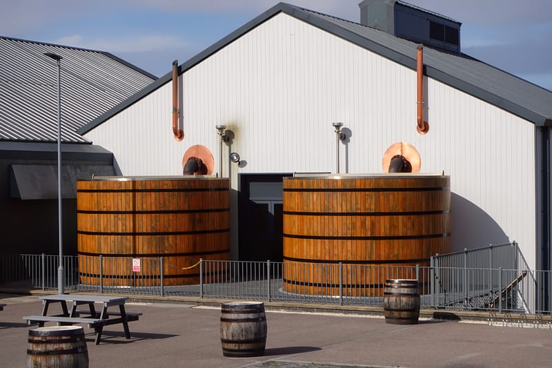 Image of Ardnahoe's distillery wormtubs used to cool the spirit coming off the stills