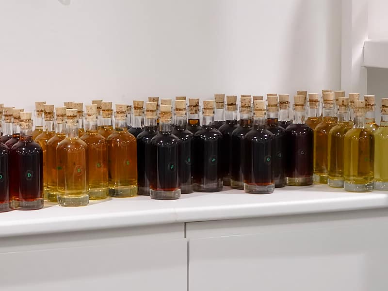 Cadenhead's Blending Lab: small bottles of each individual component ready to be blended