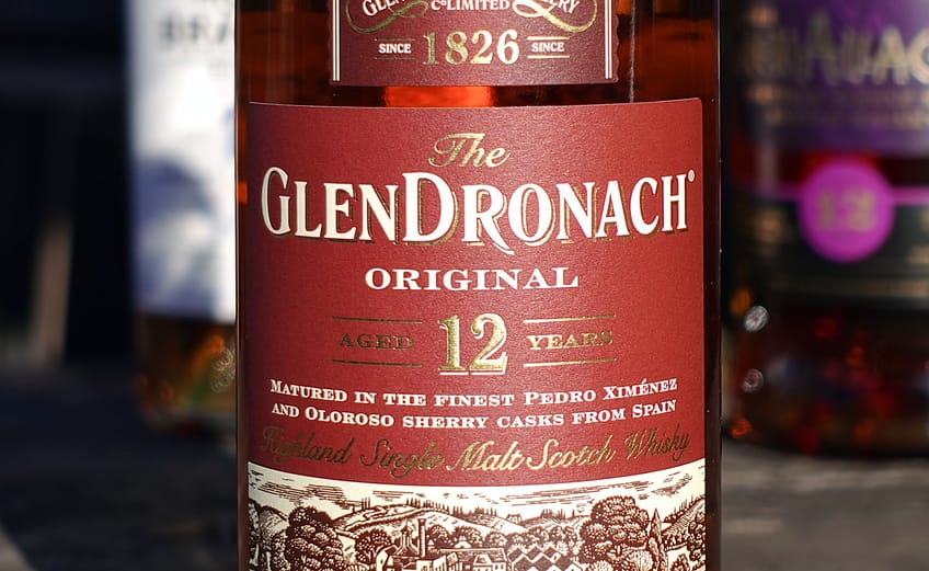 Image of the label of the GlenDronach 12 year old Original