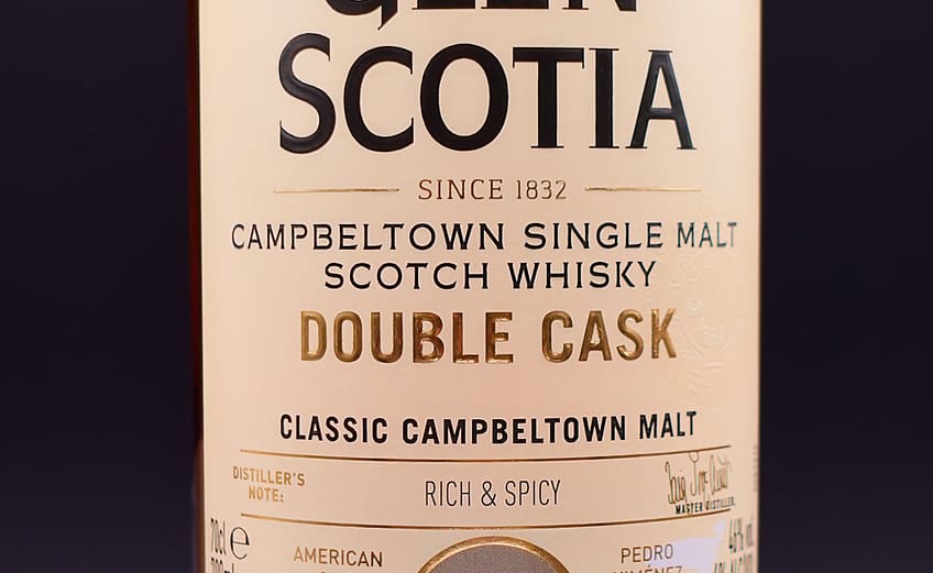 Glen Scotia Double Cask Front label detail