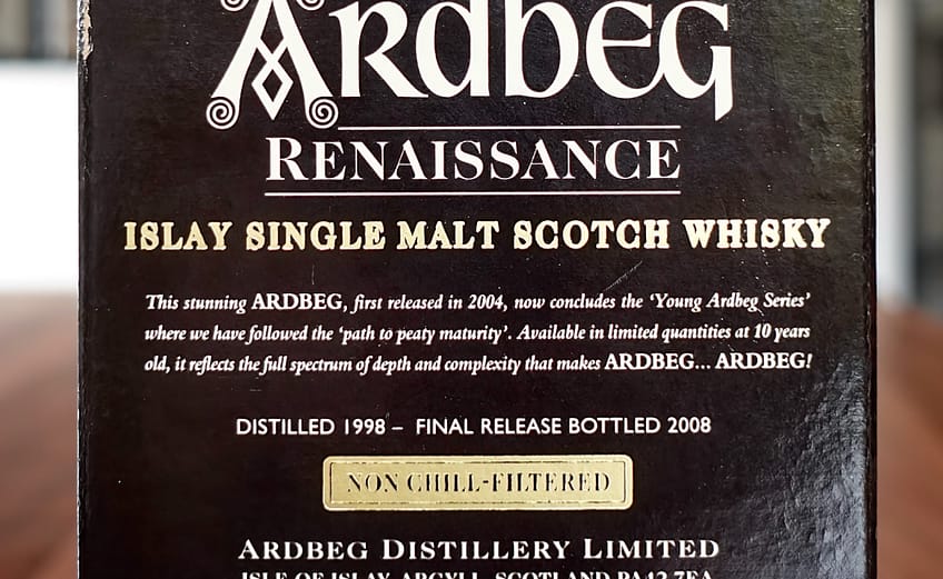 Ardbeg Renaissance box label