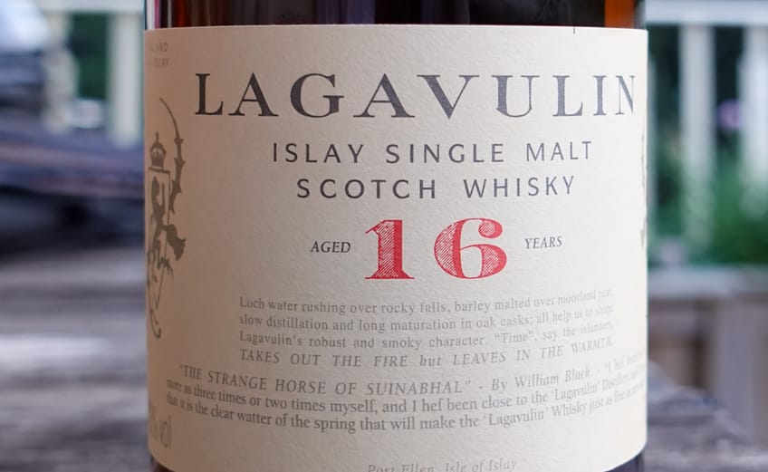 Lagavulin 16 year old label