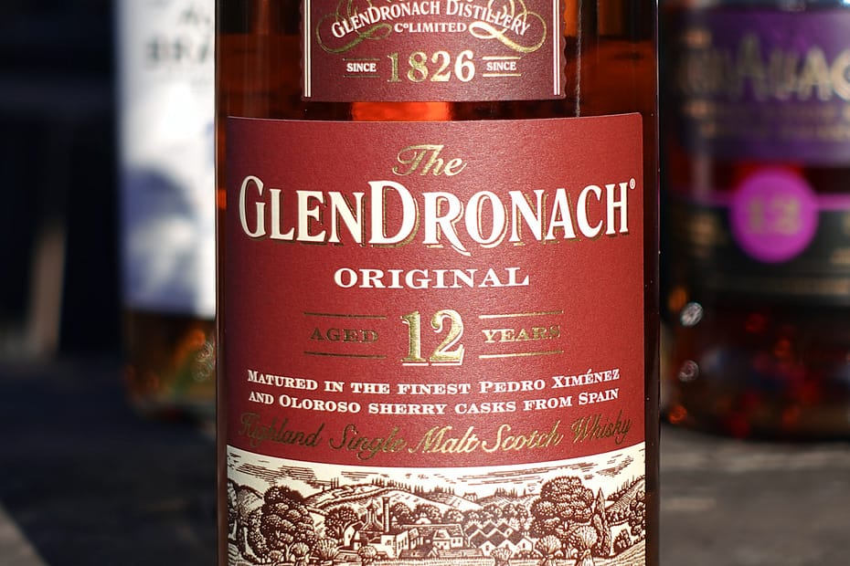 Image of the label of the GlenDronach 12 year old Original