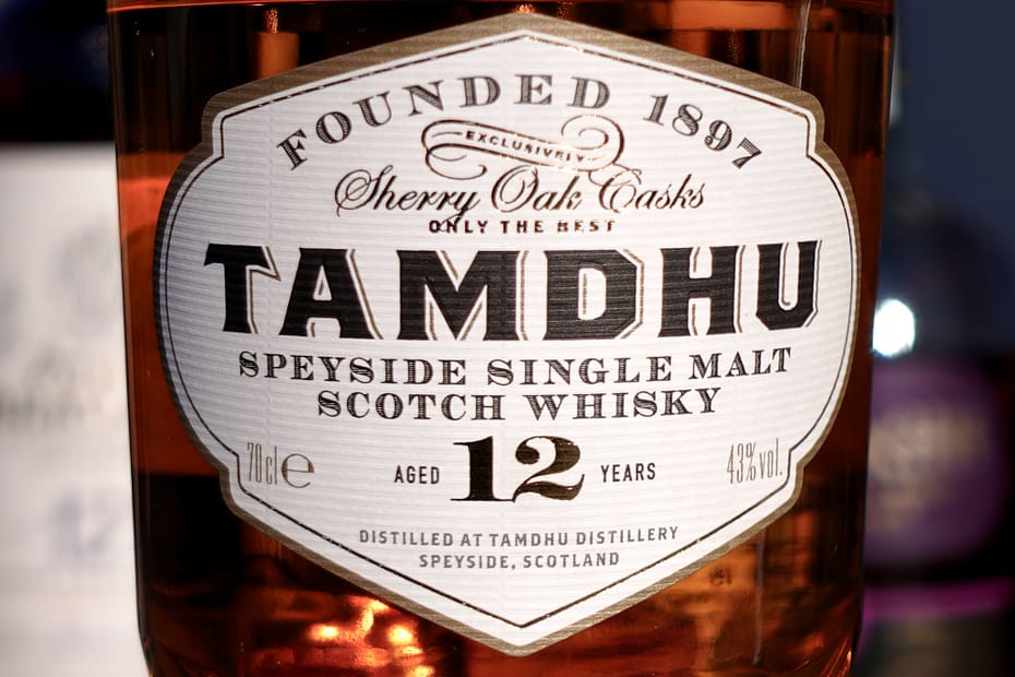 Tamdhu 12 year old label detail