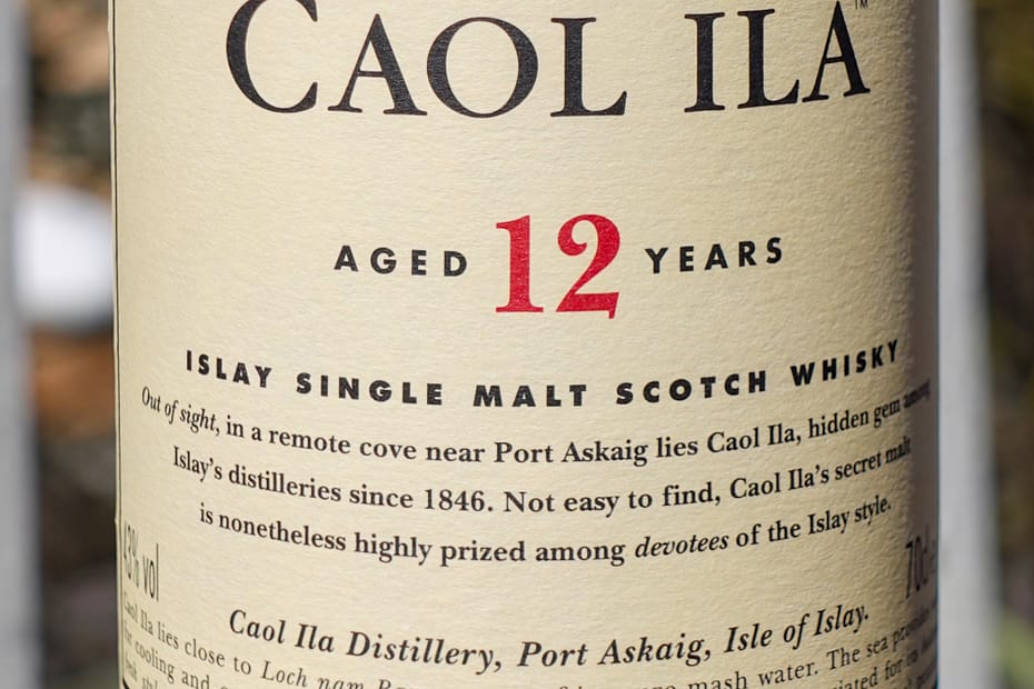 Caol Ila 12 label detail