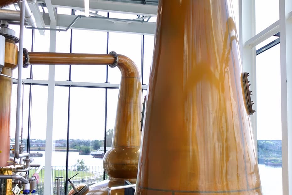 Clydeside distillery stills, side by side
