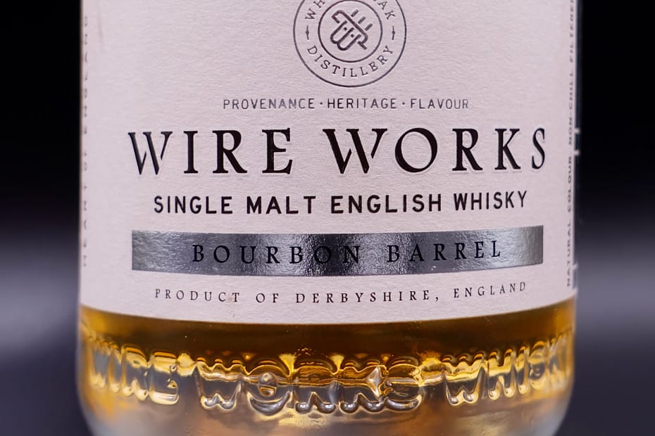 White Peak Wire Works Bourbon Barrel whisky label