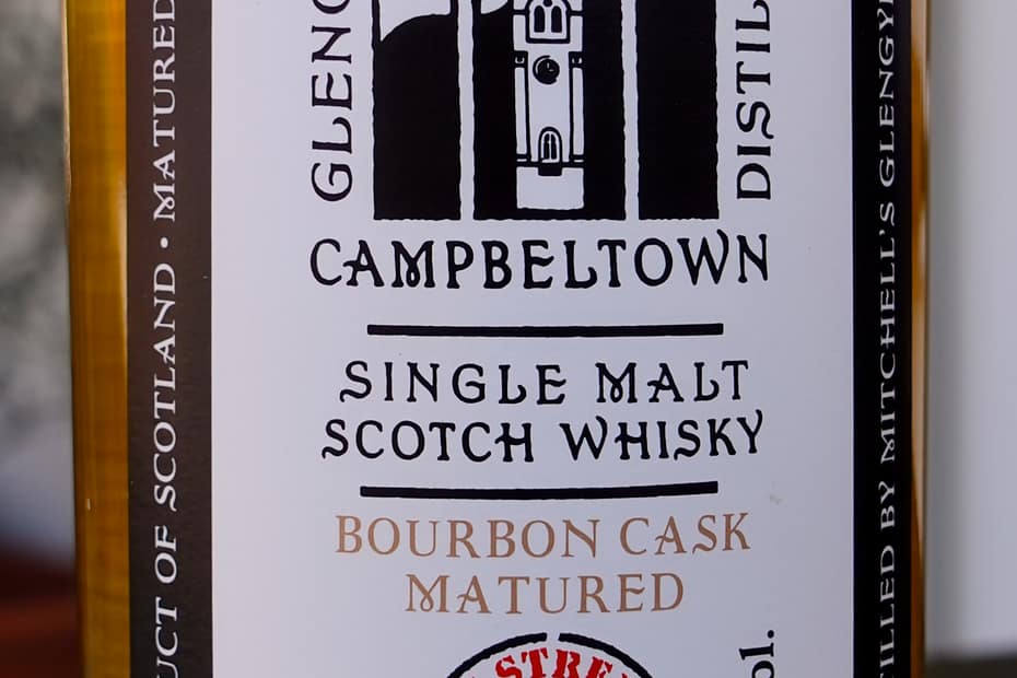 Kilkerran 8-year-old Cask Strength 2022 ex-Bourbon cask label