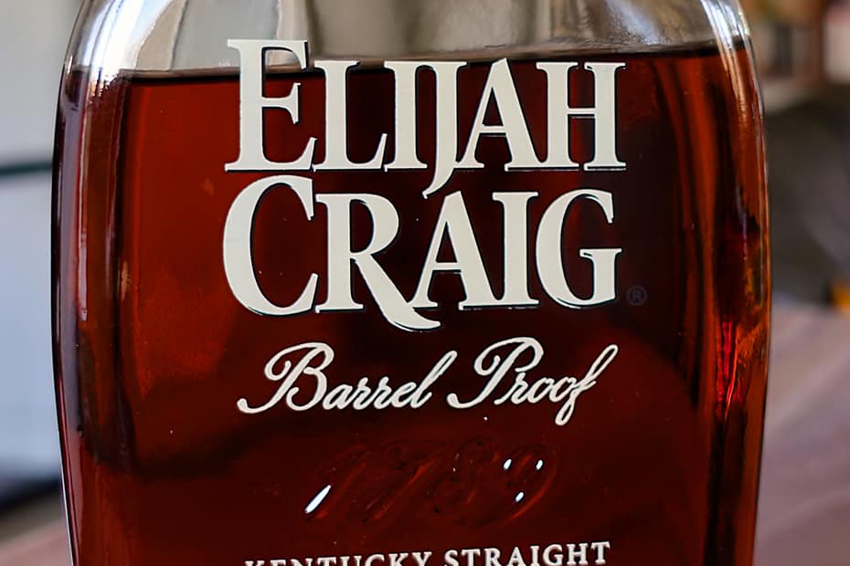 Elijah Craig Barrel Proof 12 Year Old Bourbon front label