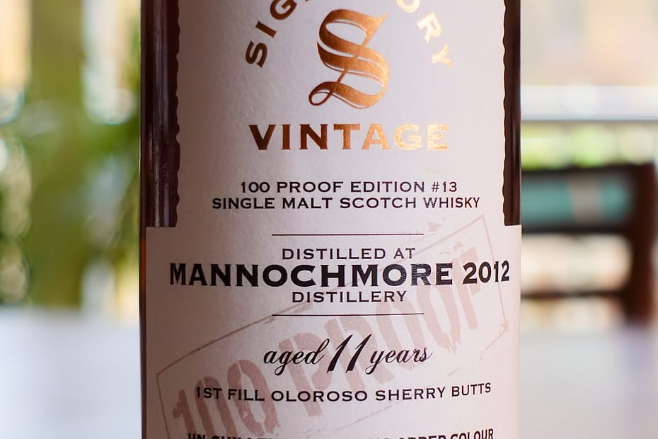 Signatory Vintage 100 proof series Mannochmore 2012 Bottle, 11 years old