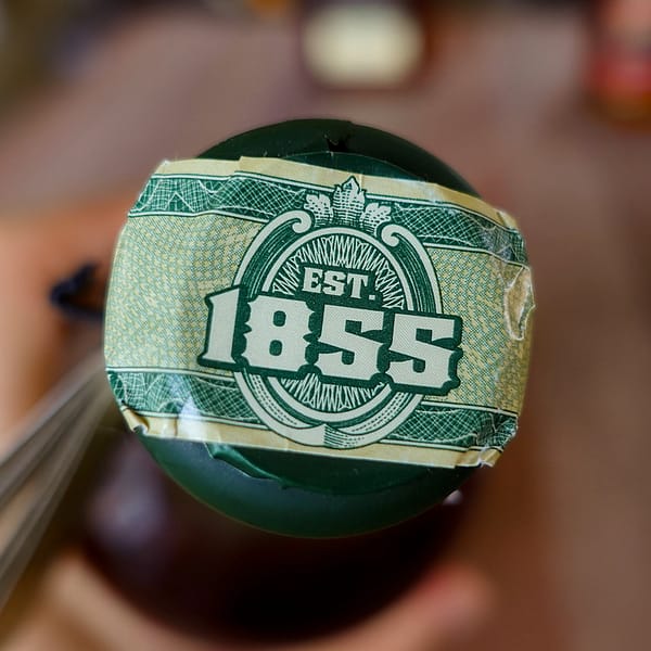Henry McKenna Single Barrel Bottled-in-Bond 10 year old cap seal, showing the 1855 date when the brand was established
