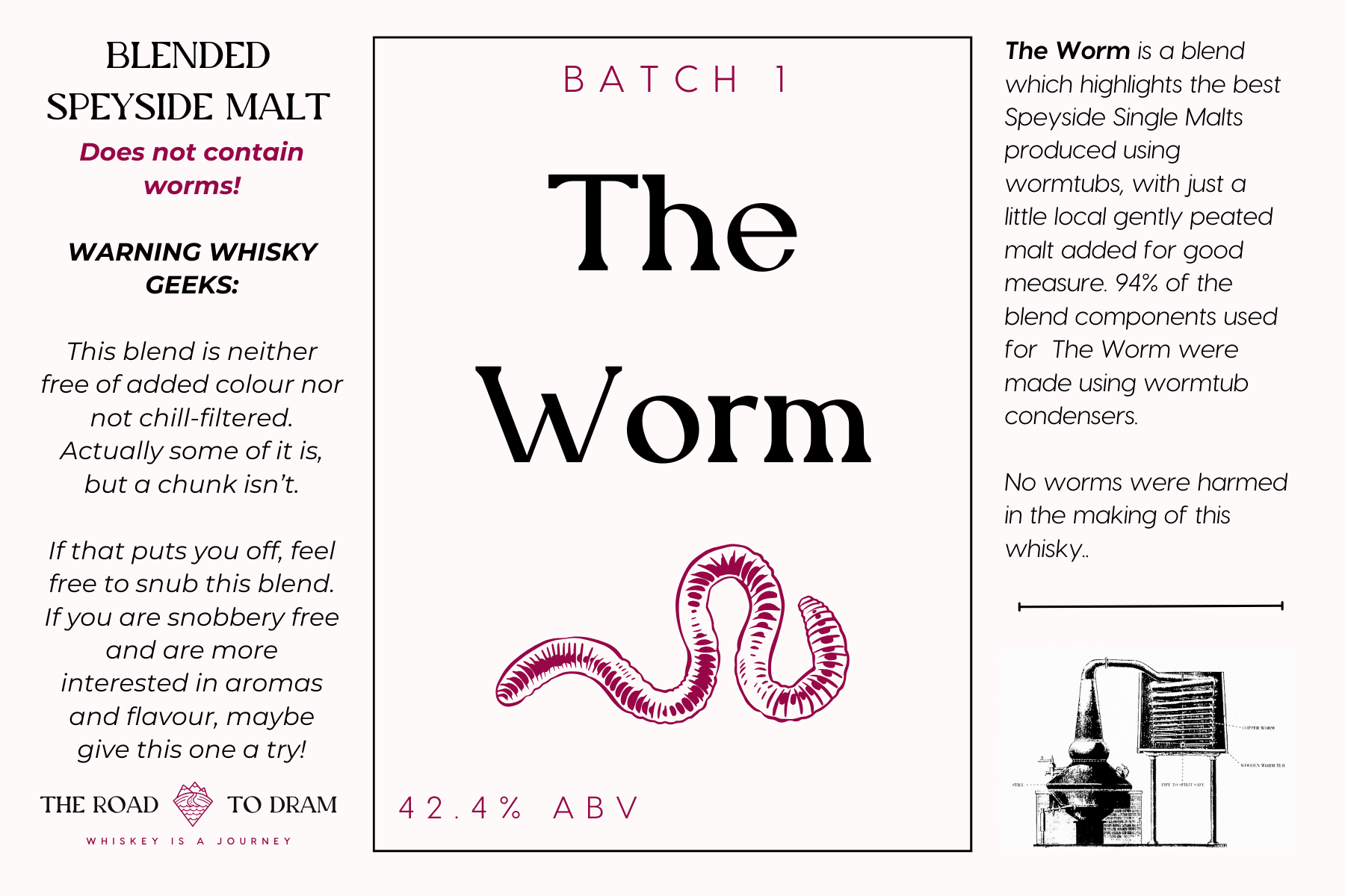 The Worm Blended Malt Batch 1 label