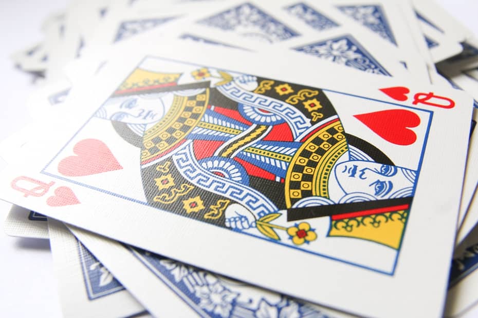 Queen card from deck