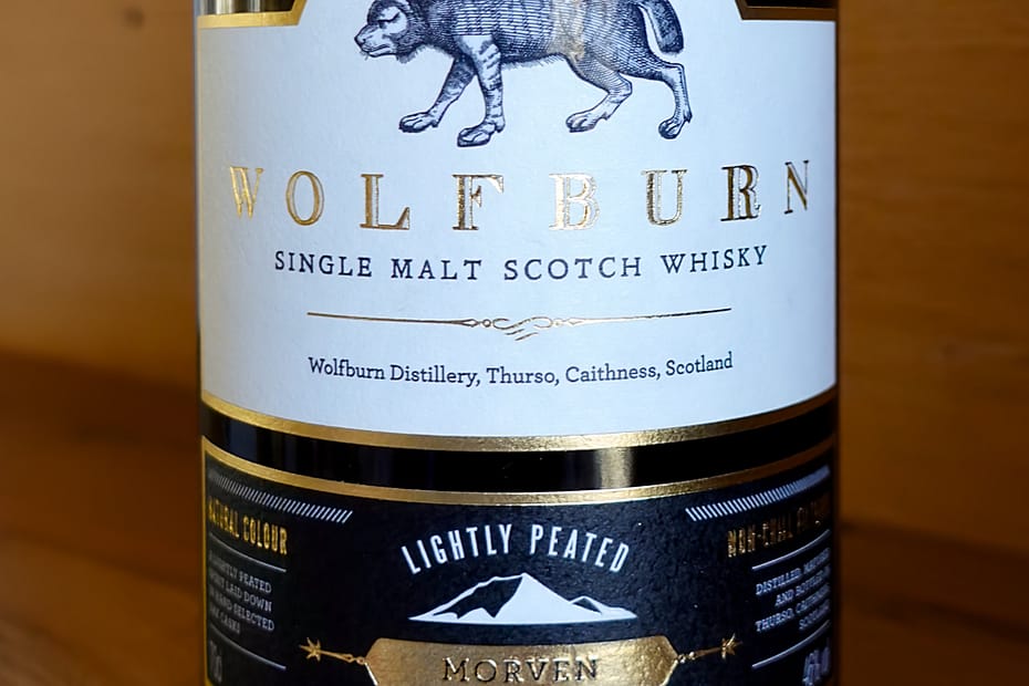 Wolfburn Morven front label
